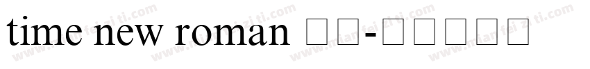 time new roman 字体字体转换